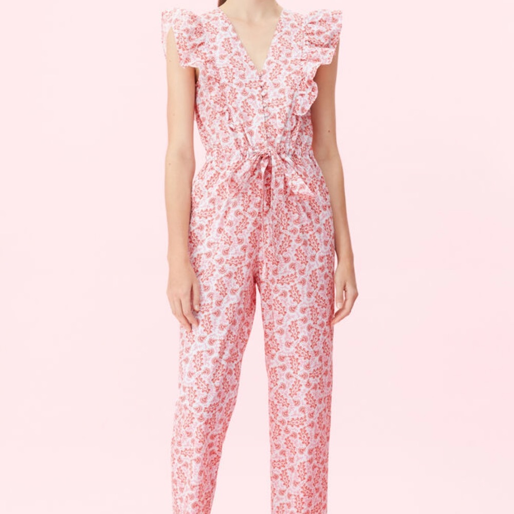 NWT, size medium Rebecca Taylor LA VIE WAVE PAISLEY JUMPSUIT